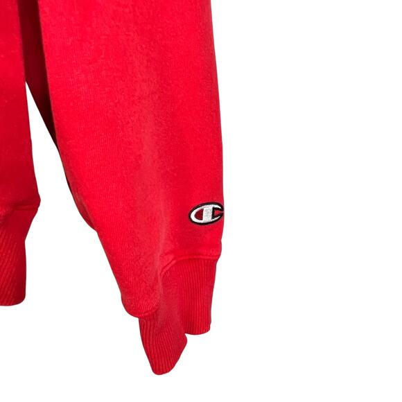 Champion S600 Red Power Blend Eco Authentic Scarlet Red Crew Neck Sweatshirt - Picture 7 of 8